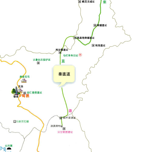 咸陽東北部地図